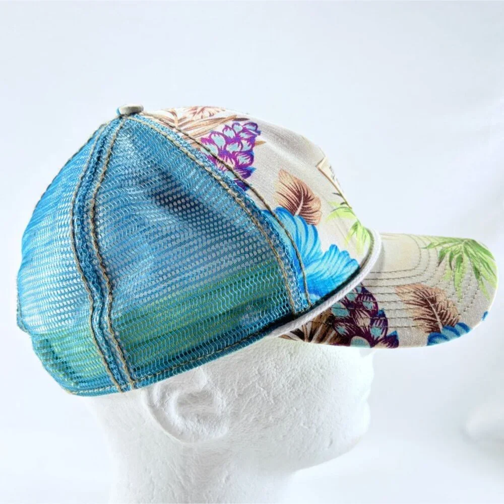 Pistil‎ Tropical Print Rope Trim Womens Snapback Trucker Hat Cap